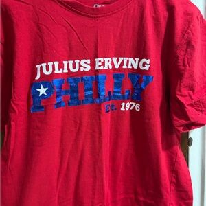 Julius Erving Philadelphia 76ers Red Men's Size M shirt